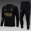 2022/2023 Psg Paris Saint-Germain Half-Pull Tracksuit Black back view