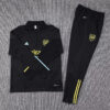 2023/2024 Arsenal Half-Pull Tracksuit Black front view