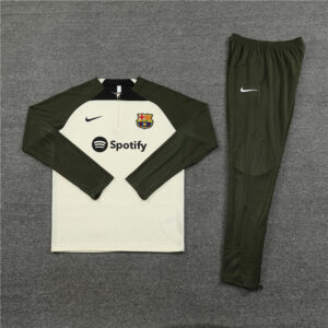 2023/2024 Barcelona Half-Pull Tracksuit Green