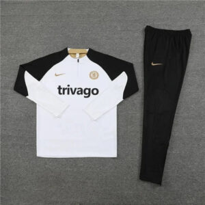 2023/2024 Chelsea Half-Pull Tracksuit White