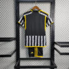 2023/2024 Juventus Home Soccer Jersey Kids Size back view