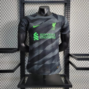 2023/2024 Liverpool Goalkeeper Black Soccer Jersey -Player Version