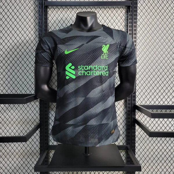 2023/2024 Liverpool Goalkeeper Black Soccer Jersey -Player Version