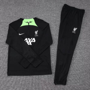 2023/2024 Liverpool Half-Pull Tracksuit Black Jersey Set