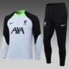 2023/2024 Liverpool Half-Pull Tracksuit Grey Jersey back view
