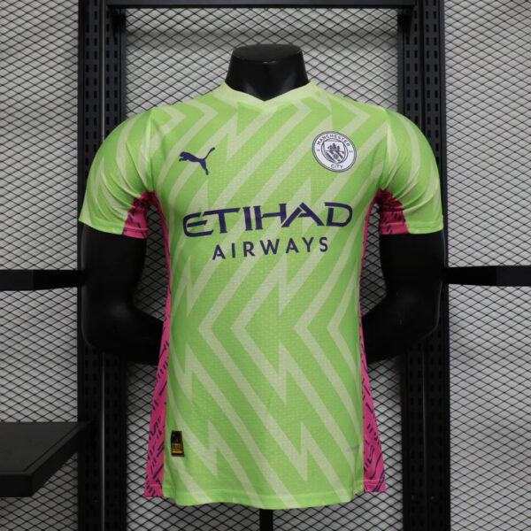2023/2024 Manchester City Goalkeeper Green Football Shirt -Player Version