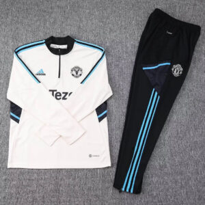 2023/2024 Manchester United Half-Pull Tracksuit White