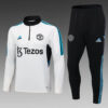 2023/2024 Manchester United Half-Pull Tracksuit White back view