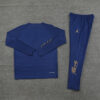 2023/2024 PSG Paris Saint-Germain Blue Half-Pull Tracksuit back view