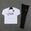 2023/2024 PSG Paris Saint-Germain Half-Pull Tracksuit White front view