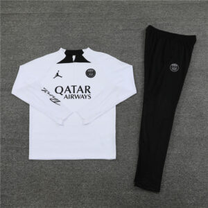 2023/2024 PSG Paris Saint-Germain Half-Pull Tracksuit White