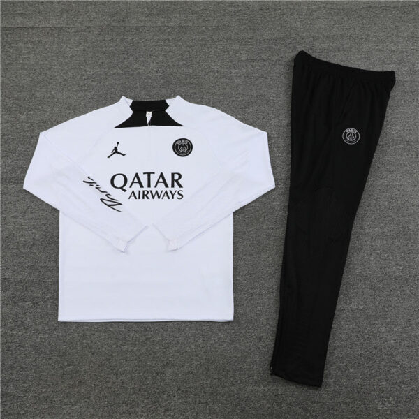 2023/2024 PSG Paris Saint-Germain Half-Pull Tracksuit White