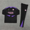 2023/2024 PSG Paris Saint-Germain Purple Half-Pull Tracksuit front view