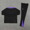 2023/2024 PSG Paris Saint-Germain Purple Half-Pull Tracksuit back view