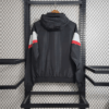 2023/2024 PSG Windbreaker Black And White Jersey back view
