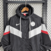 2023/2024 PSG Windbreaker Black And White Jersey detail view