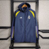 2023/2024 Real Madrid Windbreaker Blue Soccer Jersey front view