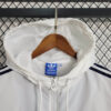 2023/2024 Real Madrid Windbreaker White Blue Soccer Jersey detail view