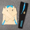 2024 Argentina Half-Pull Training Suit Khaki Football Shirt Set front view