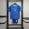 2024 Brazil Away Football Shirt Kids Size front view