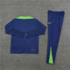 2024 Brazil Dark Blue Half-Pull Tracksuit back view