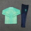 2024 Brazil Green Lake Blue Half-Pull Tracksuit back view