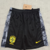 2024 Brazil Special Edition Black Gray Soccer Shorts front view