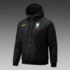 2024 Brazil Windbreaker Black Football Shirt front view