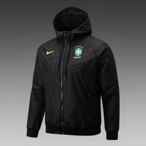 2024 Brazil Windbreaker Black Football Shirt