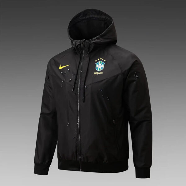 2024 Brazil Windbreaker Black Football Shirt