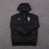 2024 Brazil Windbreaker Black Football Shirt detail view
