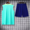 2024 Brazil pre-match training Light Blue Jersey+Shorts back view