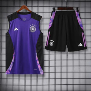 2024 Germany pre-match training Purple Jersey+Shorts