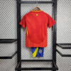 2024 Kids Size Spain Home Football Shirt back view