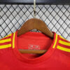 2024 Kids Size Spain Home Football Shirt detail view