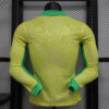 2024 Long Sleeve Player Version Brazil Home Football Shirt back view