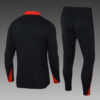 2024 Portugal Half-Pull Tracksuit Black and Red detail view
