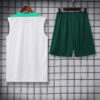 2024 Portugal Pre-match Training White Jersey+Shorts back view