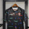 2024 Portugal Training Wear Black Football Shirt detail view