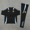 2024/2025 Argentina Half-Pull Tracksuit Black front view