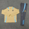 2024/2025 Argentina Half-Pull Tracksuit Gold front view