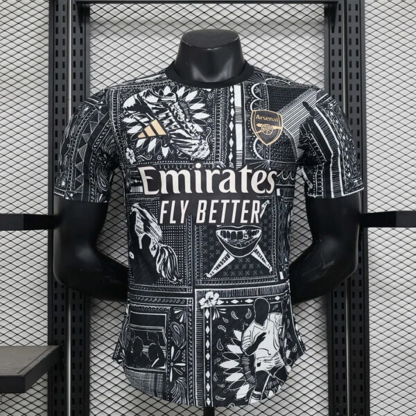 2024/2025 Arsenal Black pre-match Football Shirt -Player Version