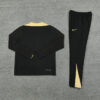 2024/2025 Barcelona Half-Pull Tracksuit Black With Gold back view