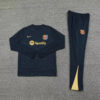 2024/2025 Barcelona Half-Pull Tracksuit Royal blue front view