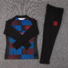 2024/2025 Barcelona Half-Pull Tracksuit Stripe Red-Blue front view
