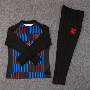 2024/2025 Barcelona Half-Pull Tracksuit Stripe Red-Blue