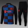 2024/2025 Barcelona Half-Pull Tracksuit Stripe Red-Blue back view