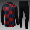 2024/2025 Barcelona Half-Pull Tracksuit Stripe Red-Blue detail view