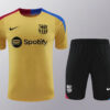 2024/2025 Barcelona pre-match training Glod Shirt+Shorts back view