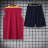 2024/2025 Barcelona pre-match training Red Jersey+Shorts back view
